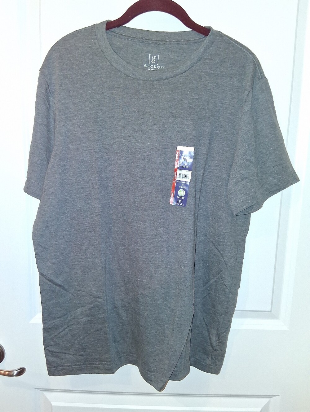 NEW George Men’s Heather Gray Short Sleeve Crew Neck Tee Shirt Medium